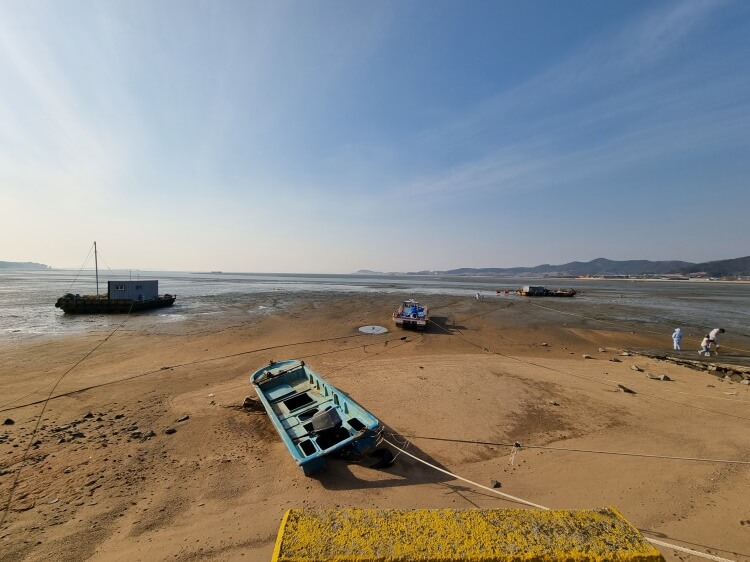 함평주평한옥마을 바닷가 