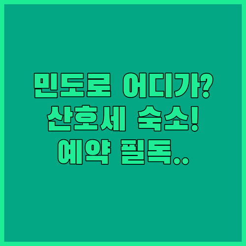 필리핀 민도로 자유여행 숙소 선택 가..