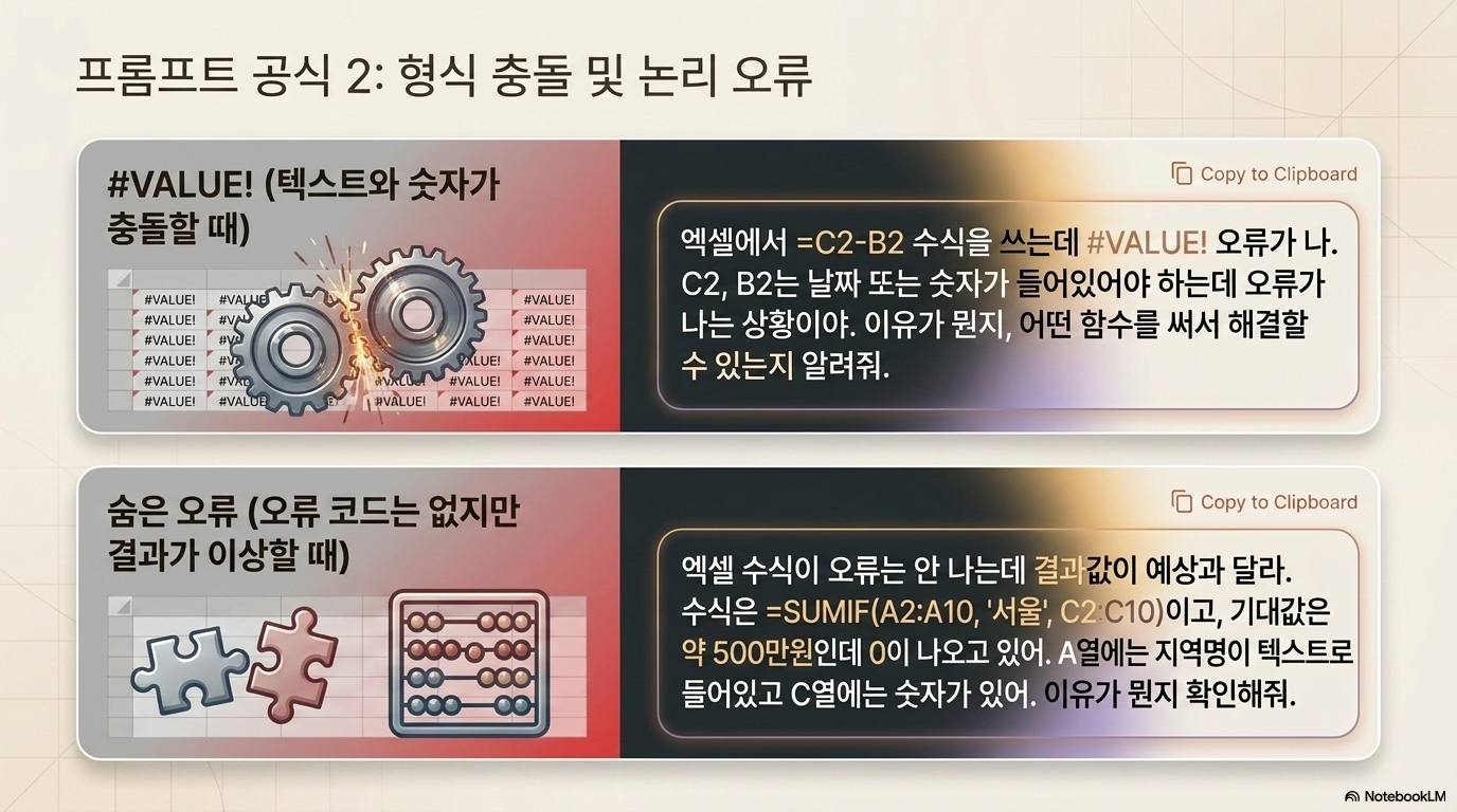 Claude AI 엑셀 오류 자동 해결 프롬프트