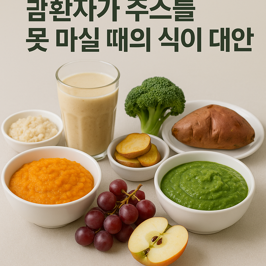 암환자가 주스를 못 마실 때의 식이 대안