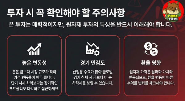 은 현물 ETF 투자시 유의 사항, 은 투자, 다람쥐의 경제탐험