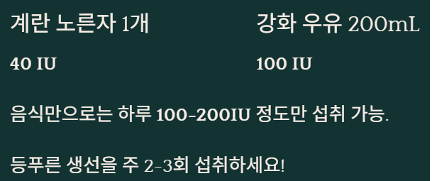 비타민d 하루권장량