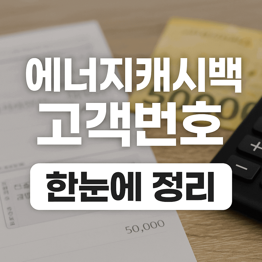 에너지캐시백 고객번호