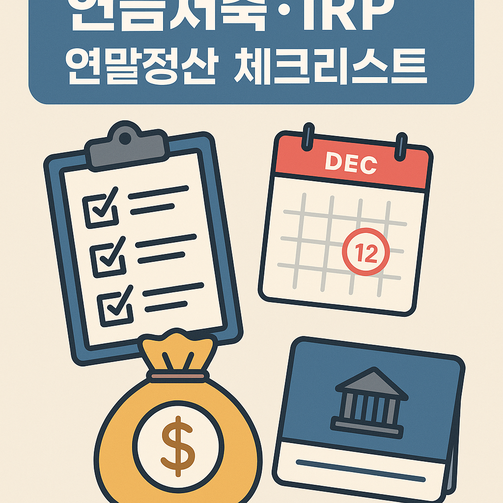 IRP와 연금저축 계좌를 점검 중인 직장인의 모습
연말정산 대비 납입 현황을 체크하는 가이드 인포그래픽
