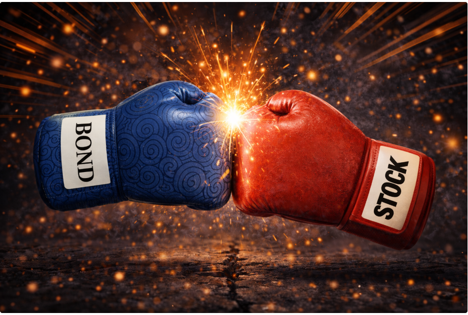 주식 vs 채권 비교 사진