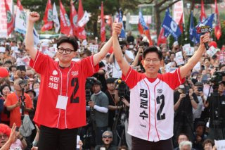 윤희석 대변인 한동훈 김문수 당대표 대결