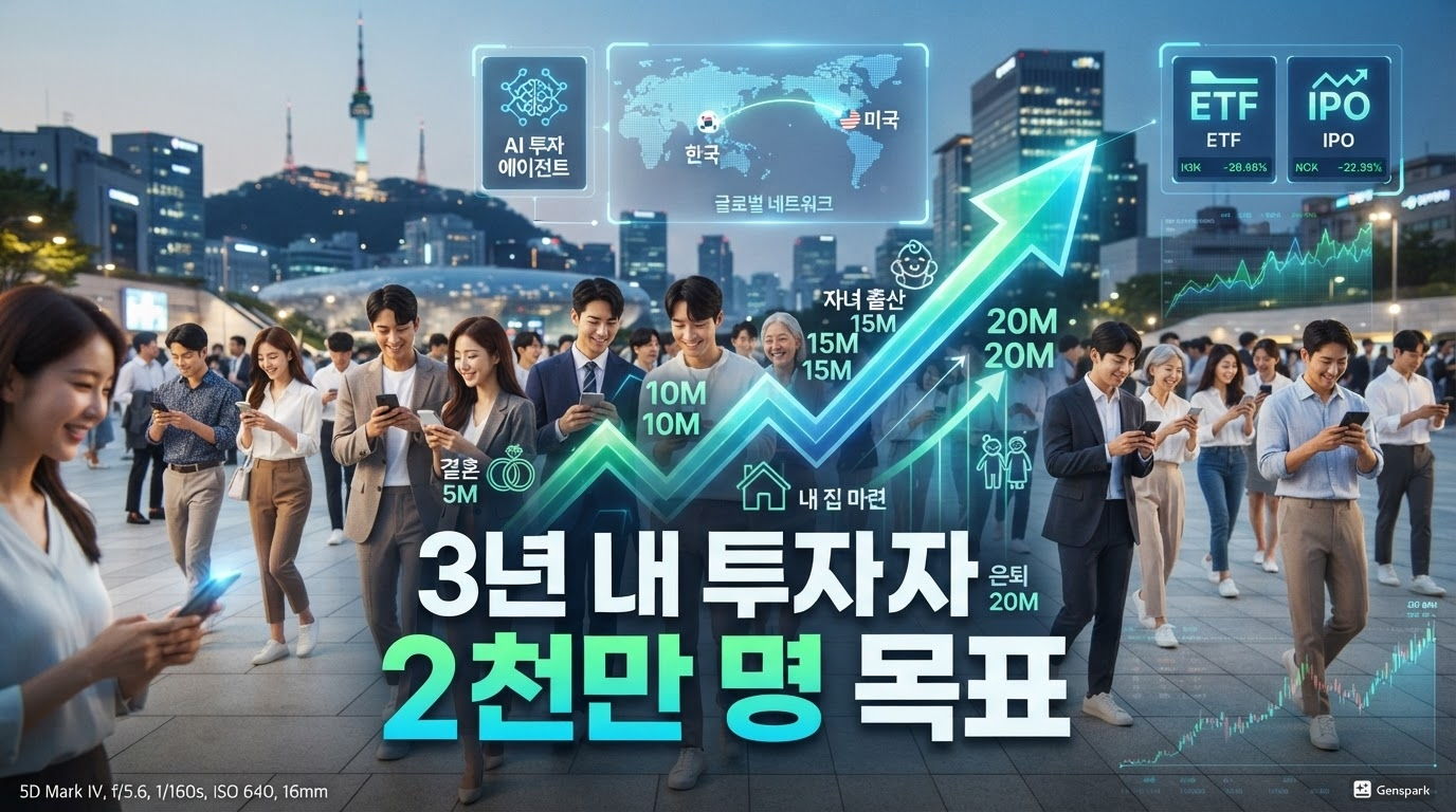 3년 내 투자자 2천만 명 목표
