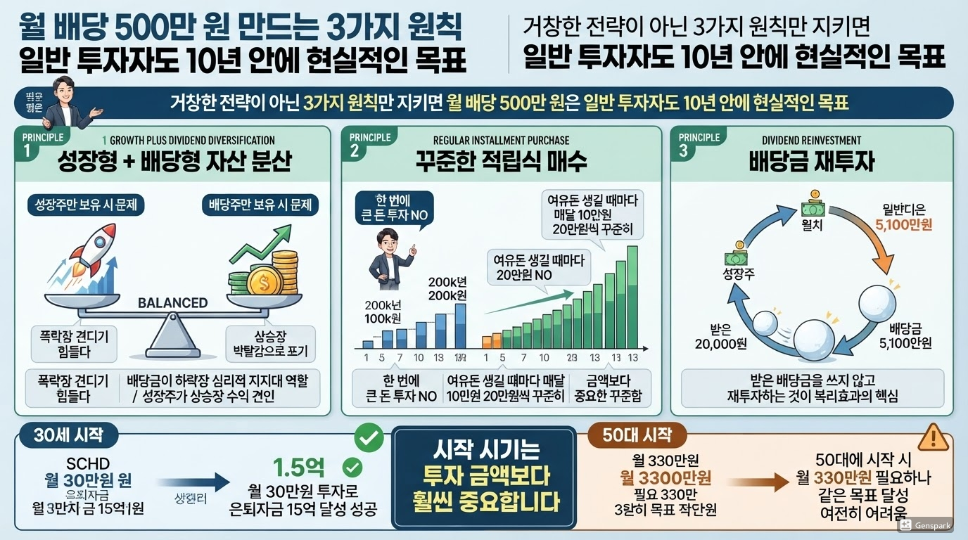 월 배당 500만 원 만드는 3가지 원칙