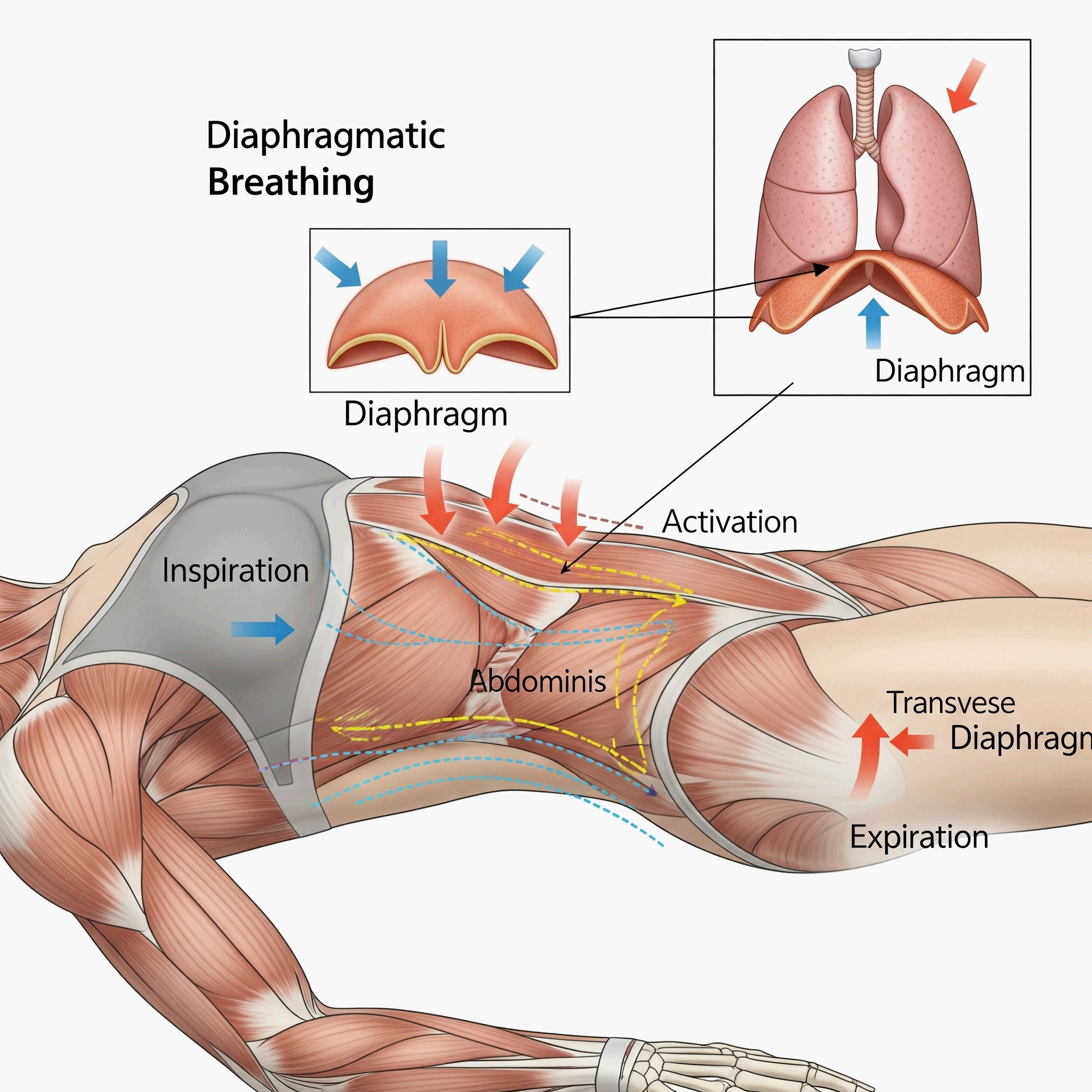 호흡과 흉부 근육 활성화의 상관관계 – 깊은 호흡, 복식호흡, 횡격막