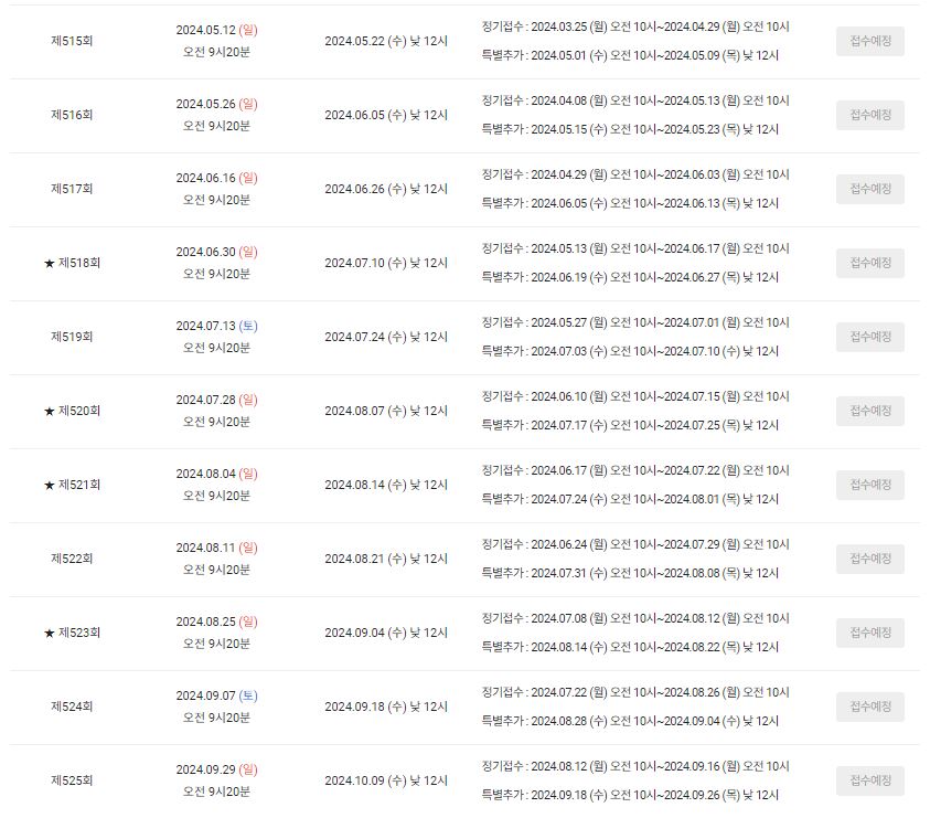 2024년 토익시험 일정 정리
