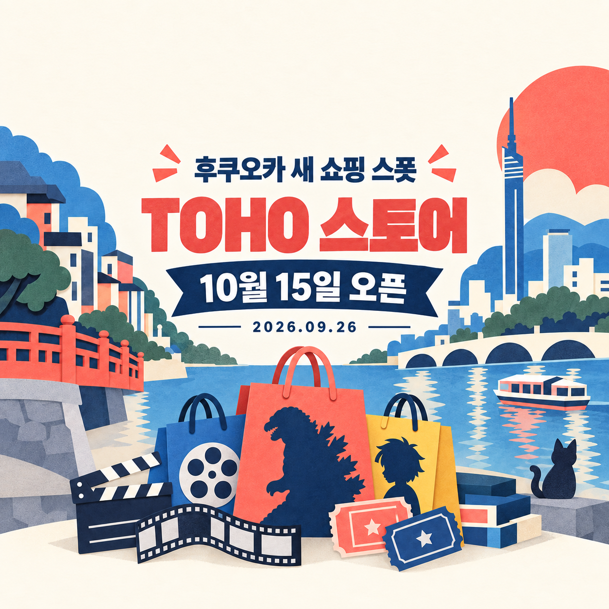Original article image: TOHO entertainment STORE at Hakata Riverain: The Original October 2026 Opening Report