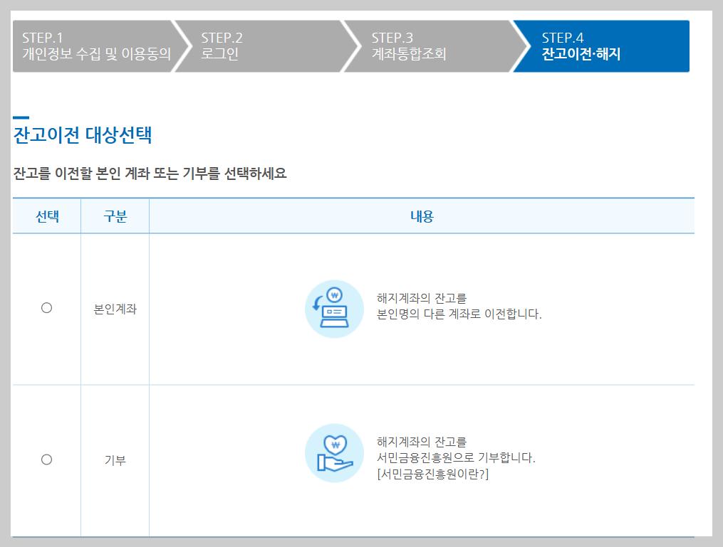 계좌정보통합관리서비스 계좌통합조회