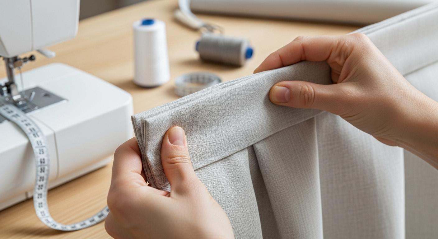 커튼 주름 잡는법