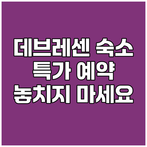 데브레센 숙소 예약 가이드.. 놓치면