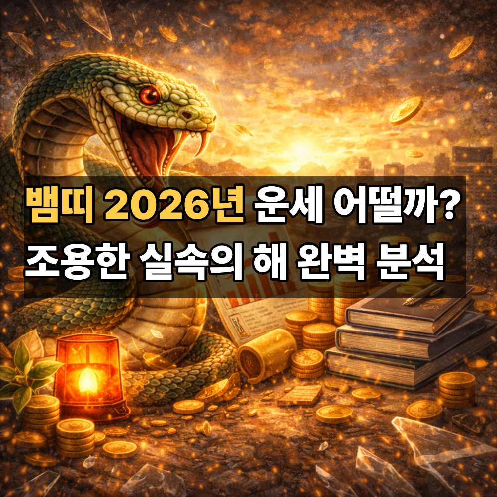 뱀띠 2026년 운세 어떨까? 조용한 실속의 해 완벽 분석 썸네일