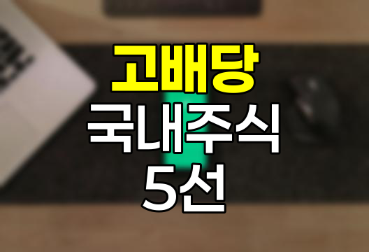 배당금 높은 국내주식 5선