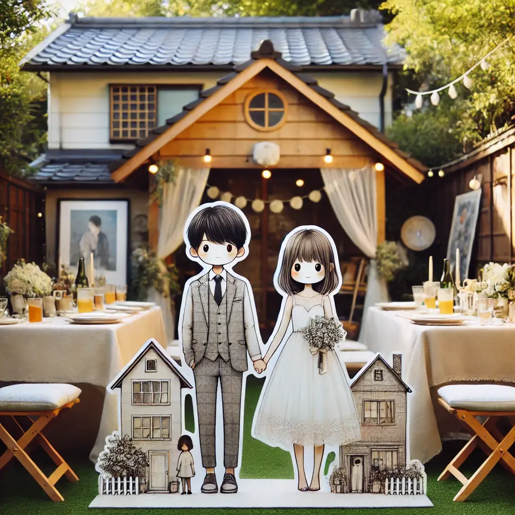 여기 &lsquo;오코노미(お好み) 결혼&rsquo;을 표현한 이미지입니다! 🎉✨ 소규모이면서도 개성 있는 맞춤형 결혼식의 분위기를 담았어요