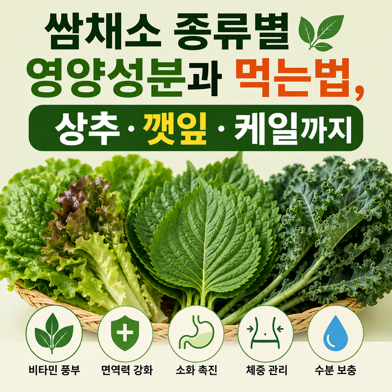 쌈채소 종류별 영양성분과 먹는법