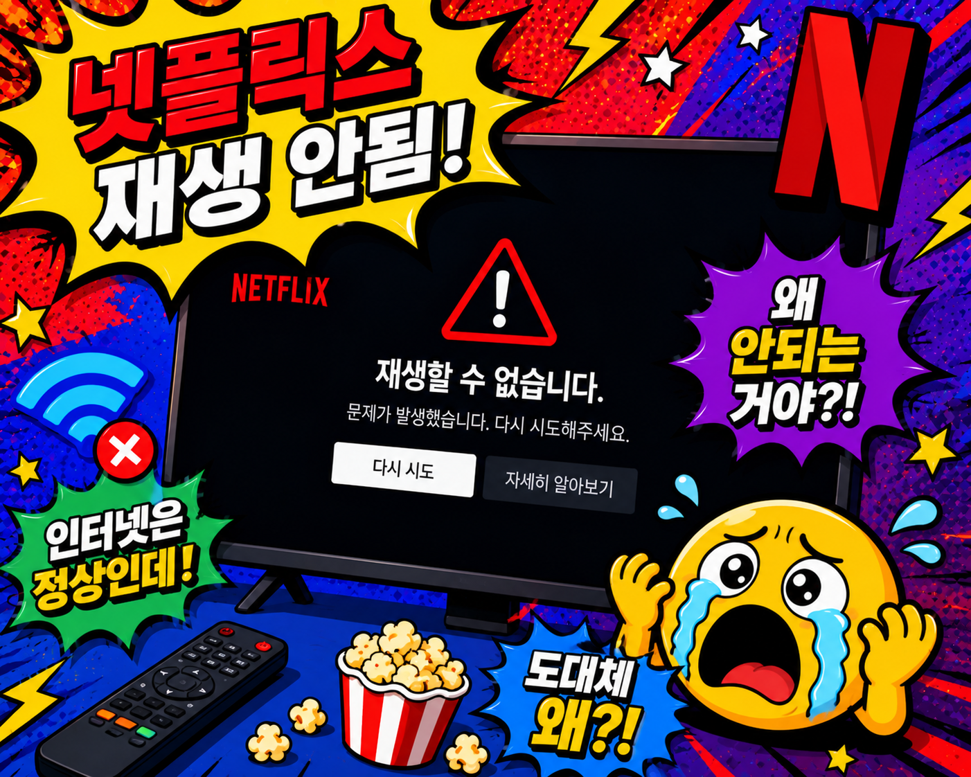 넷플릭스 재생 안됨 해결방법 총정리 검은화면 버퍼링 오류코드
