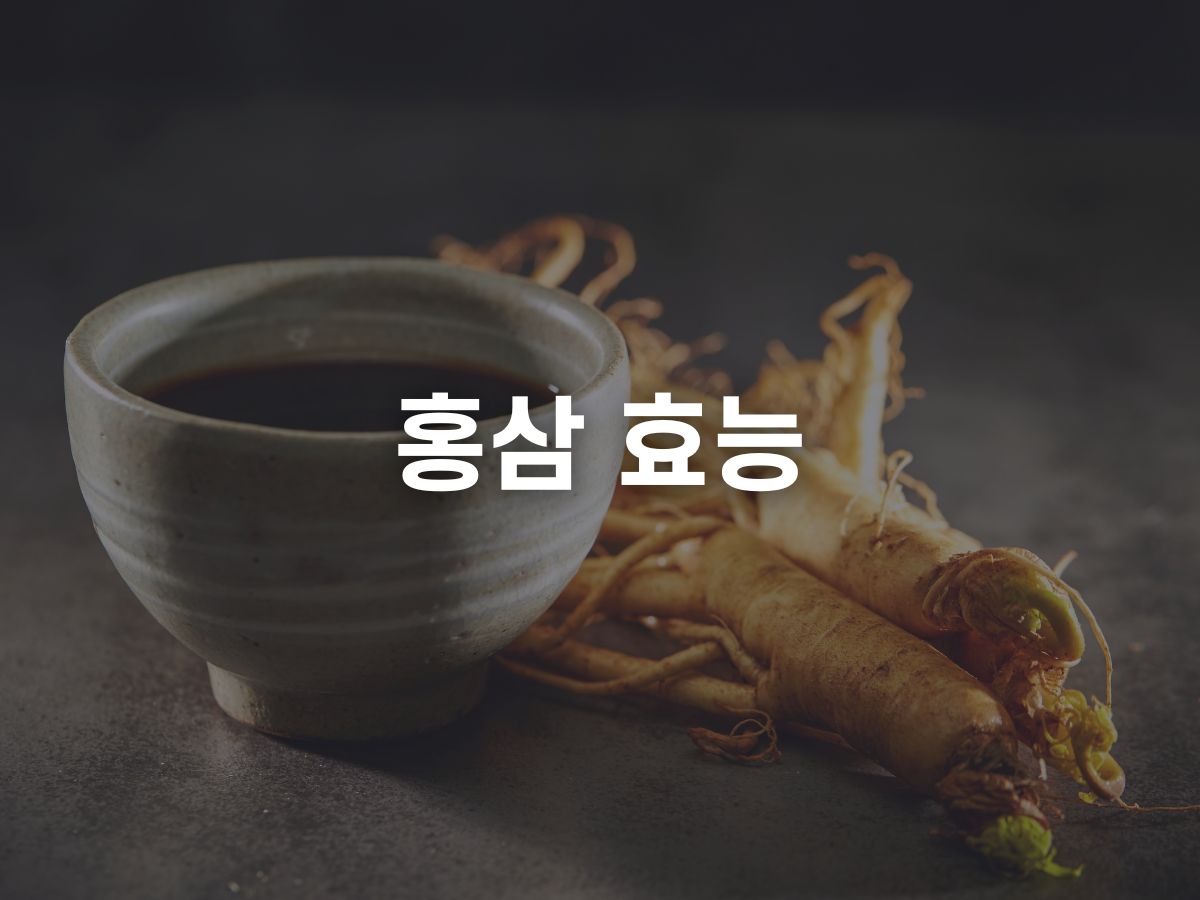 홍삼 효능