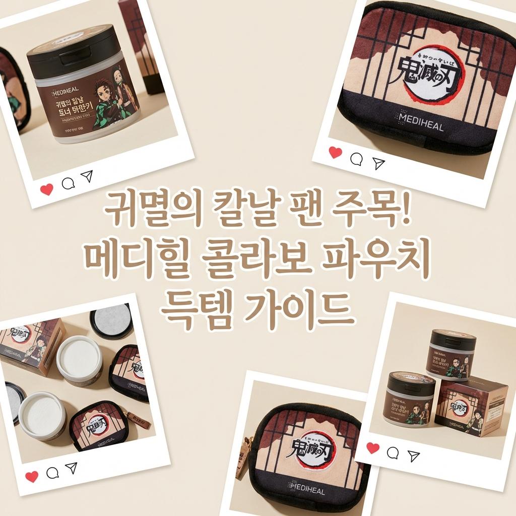 귀멸의 칼날 팬 주목! 메디힐 콜라보 파우치 득템 가이드