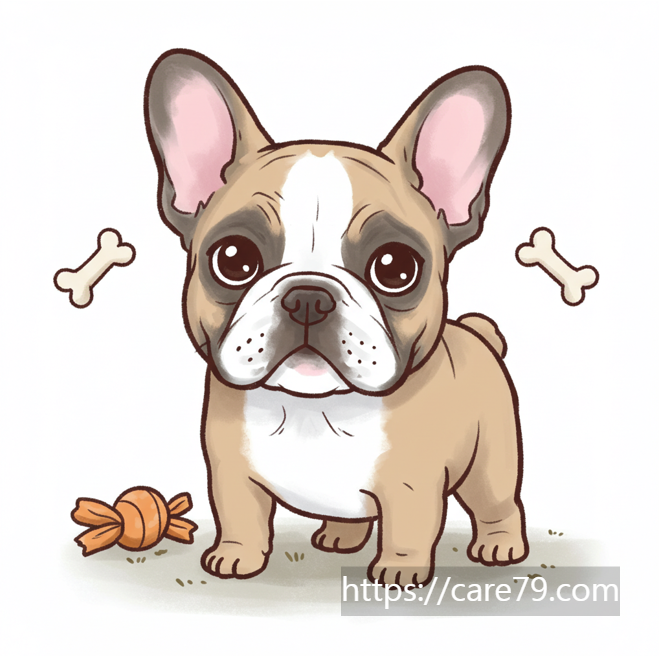 귀여운 프렌치불독 일러스트 이미지