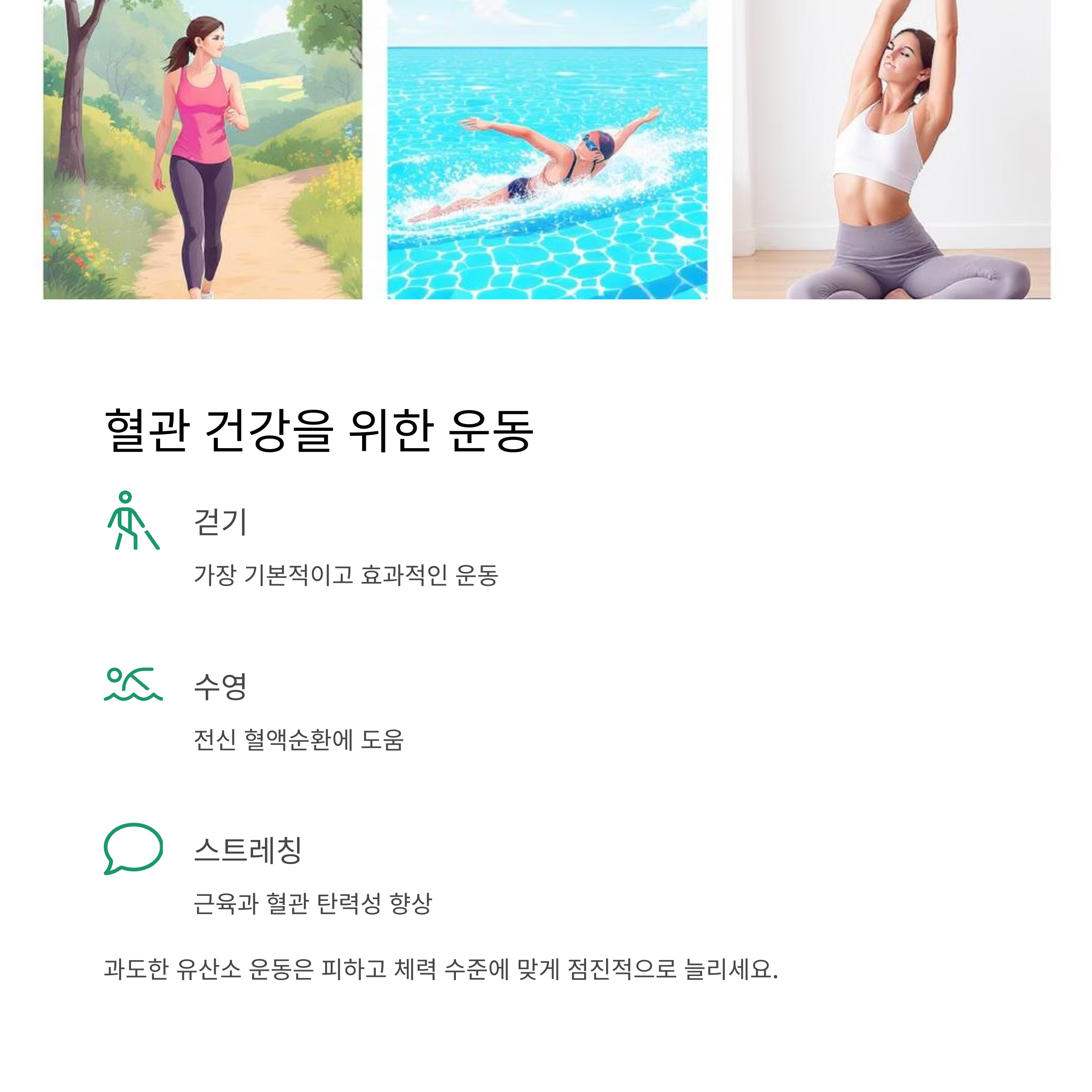 혈관 건강을 위한 운동