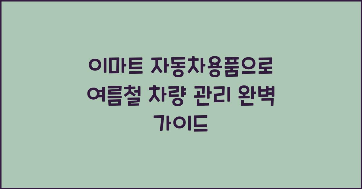 이마트 자동차용품