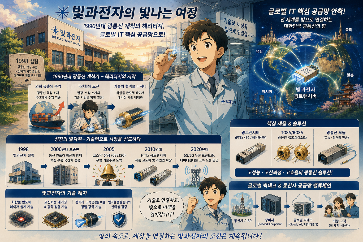 빛과전자의 역동적 성장 여정