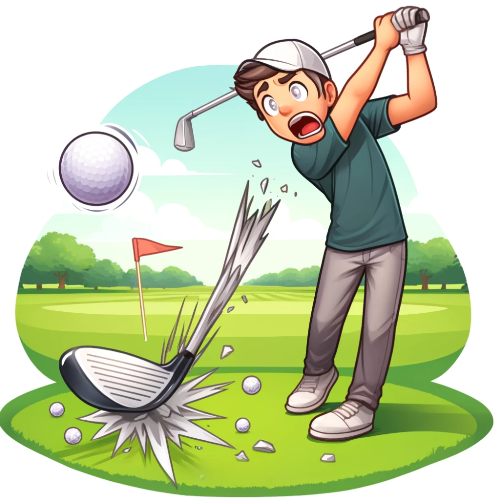 골프 클럽 파손 사진