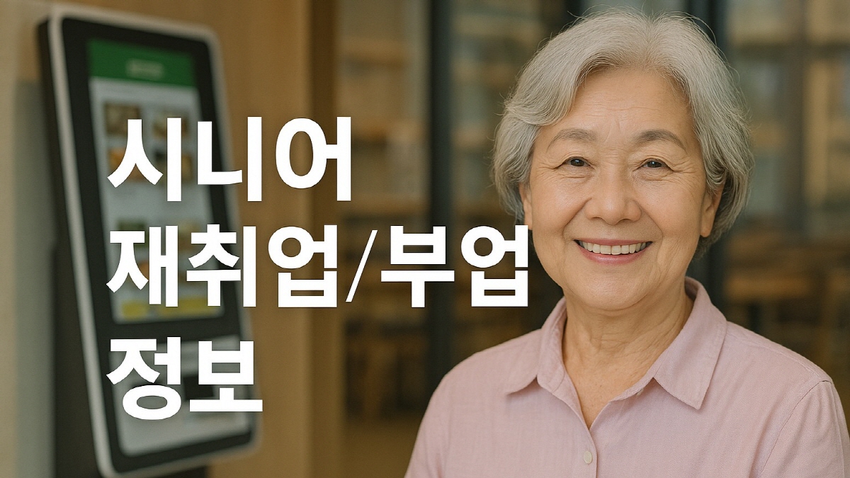 시니어 재취업 -부업 정보