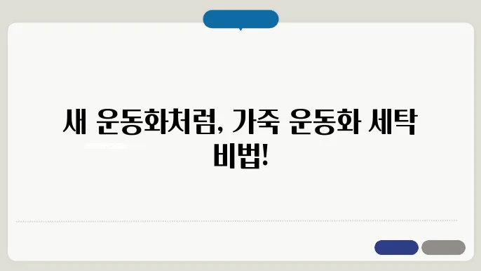 가죽 운동화 세탁