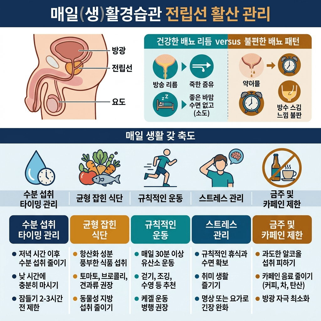 남성 건강: 전립선 건강을 지키는 기본 습관, 지금부터 관리해야 하는 이유