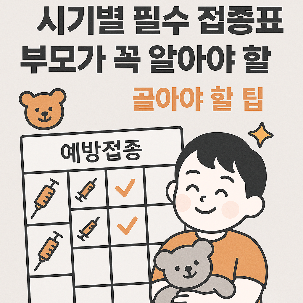 소아 예방 접종을 설명해 주는 일러스트 썸네일