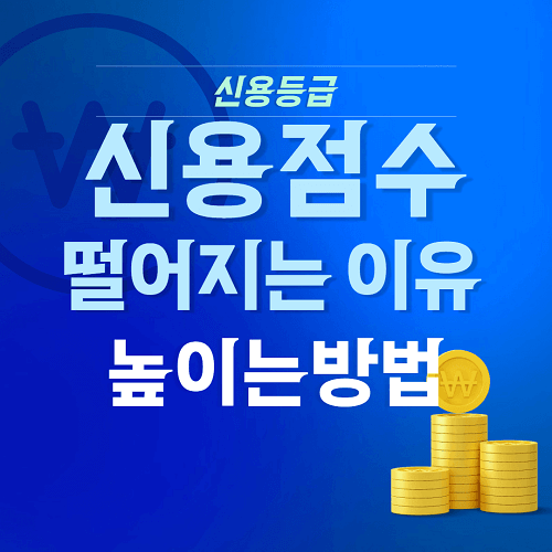 신용점수(등급) 떨어지는 이유와 습관, 올리는 방법
