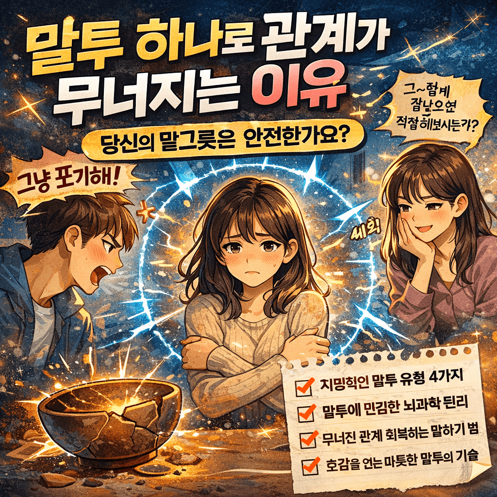 말투 하나로 관계가 무너지는 이유, 당신도 모르게 망치고 있다