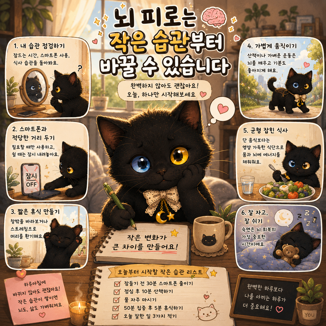 뇌 피로는 작은 습관부터 바꿀 수 있습니다