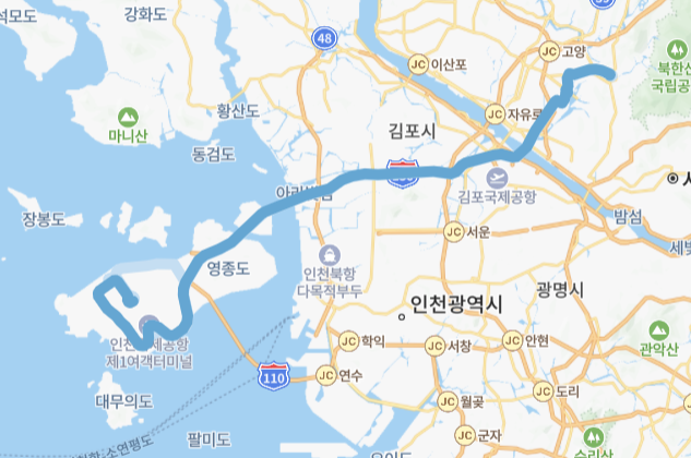 고양-인천-7500번-버스-노선-지도