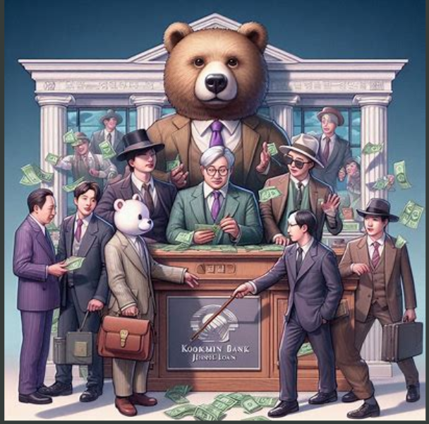 국민은행-전세자금대출-갈아타기를-하고있지않아서-다투는-모습을-상상해서-표현한-사진