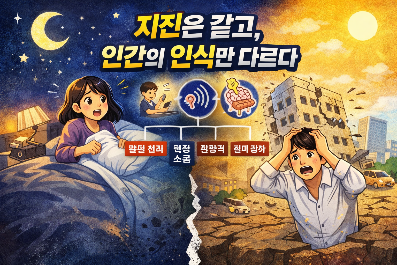 지진은 낮에 더 많을까 밤이 더 크게 느껴지는 진짜 이유