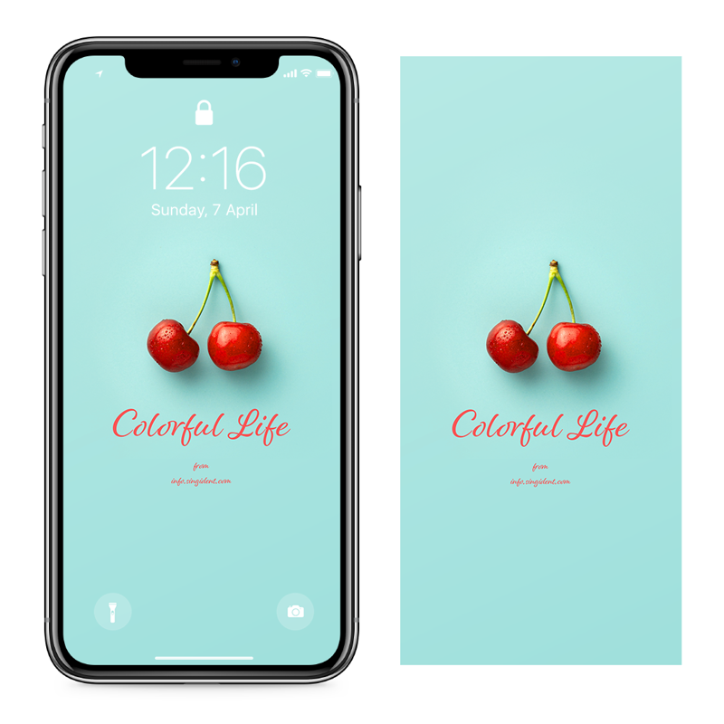 06 체리 C - Colorful Life 아이폰심플배경화면