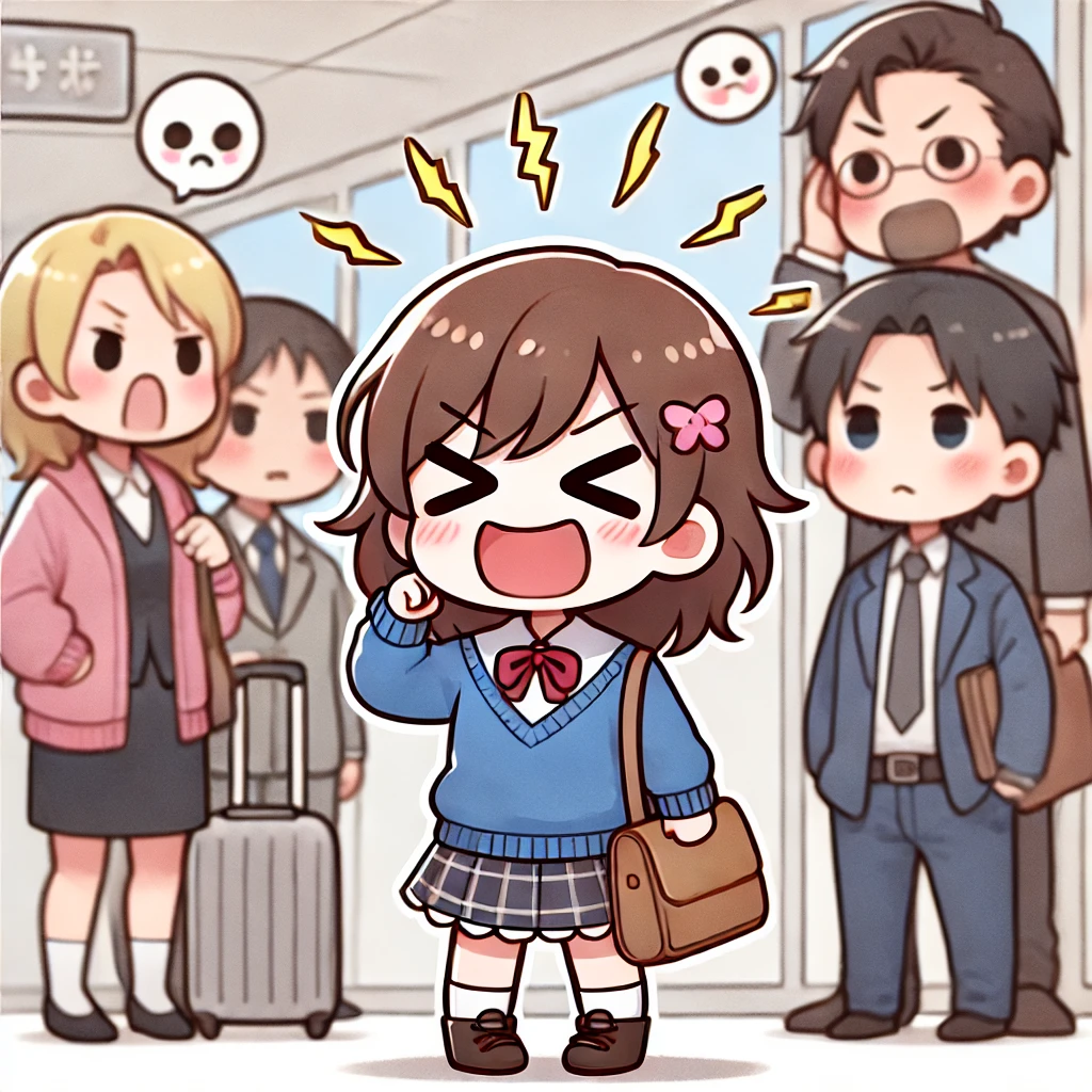 시끄럽게 떠드는 사람의 이미지