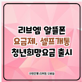 리브엠모바일-알뜰폰요금제-셀프개통