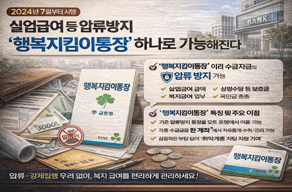 행복지킴이통장으로 실업급여 압류 100% 막는 법