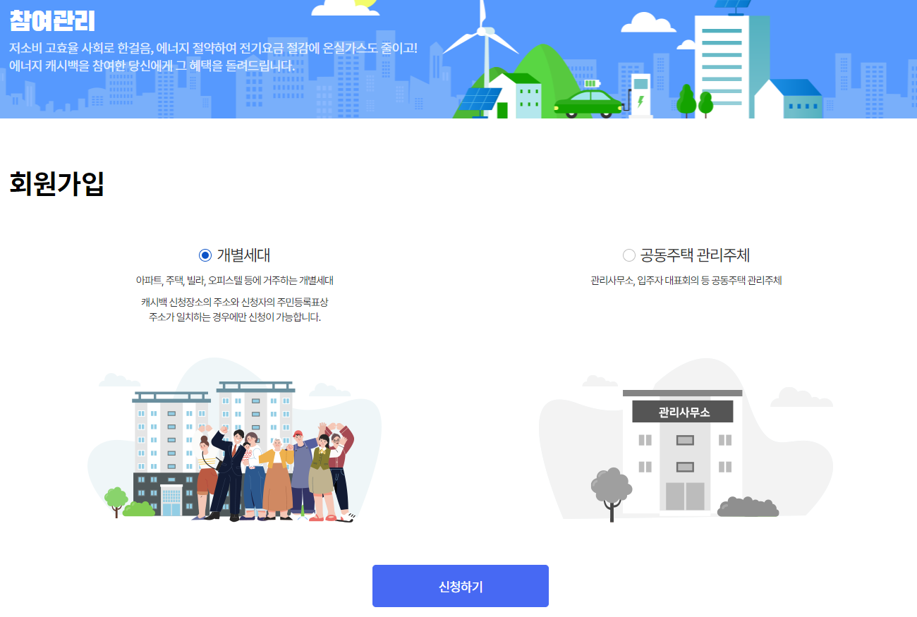 한전 에너지캐시백 신청방법