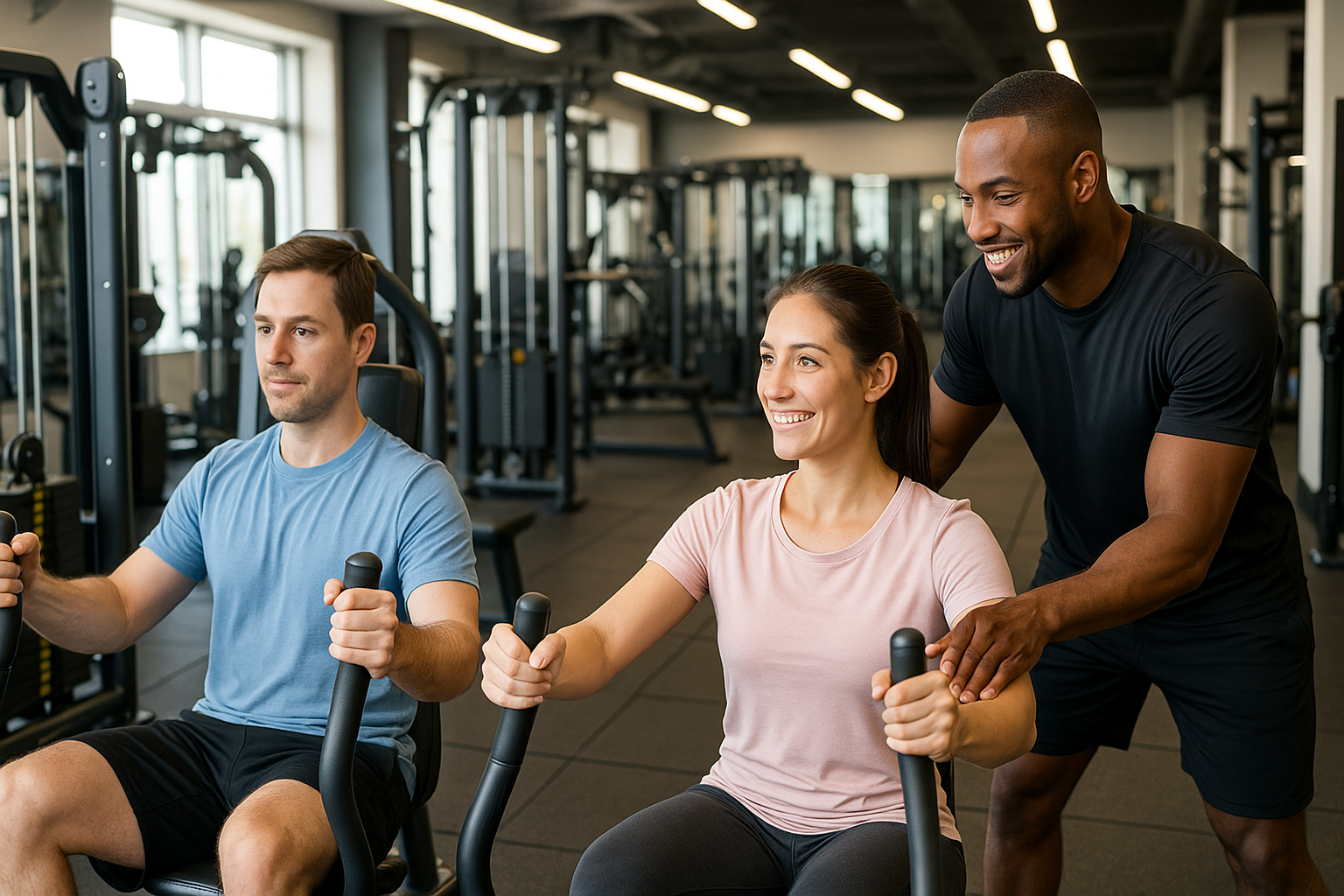 헬스장에서의 머신 운동