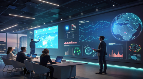 비즈니스 분야 AI 도입 이미지입니다.