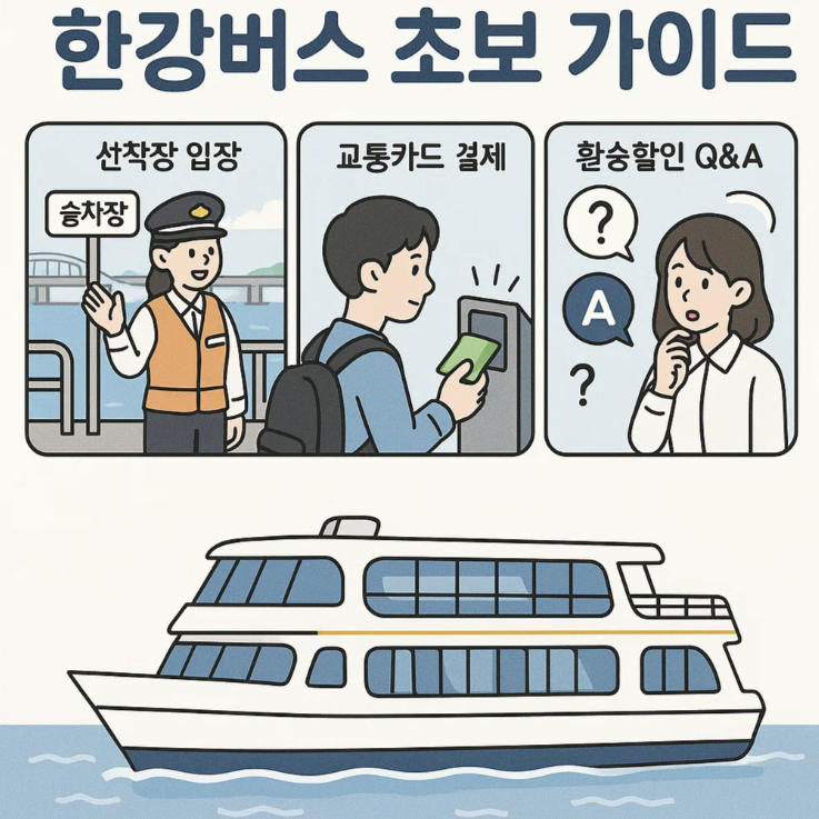 한강버스 초보 가이드: 선착장 입장, 교통카드 결제, 환승할인 Q&amp;A