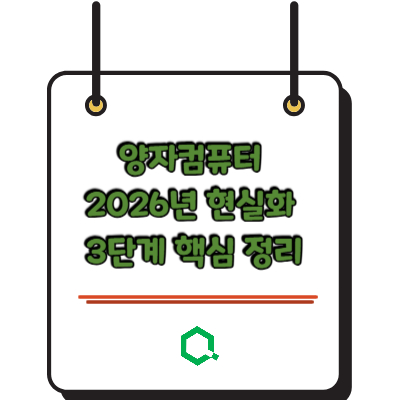 양자컴퓨터 2026년 현실화 3단계 핵심 정리