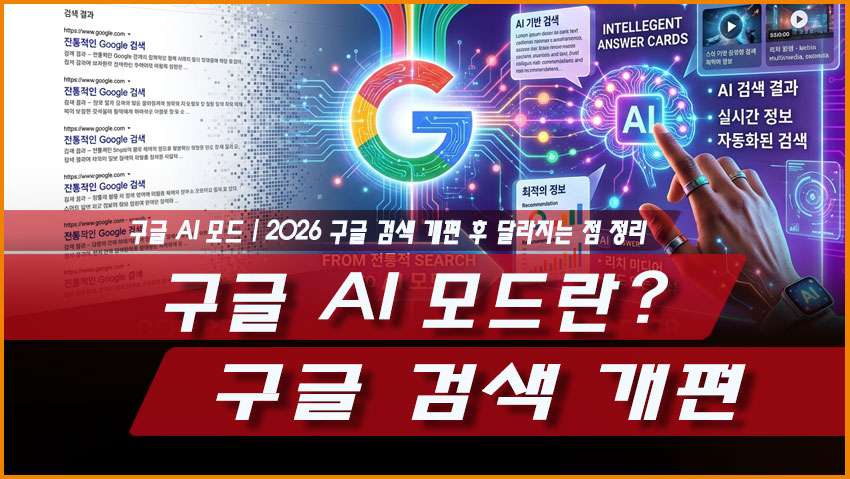 구글 AI 모드란? 2026 구글 검색 개편 후 달라지는 점 정리